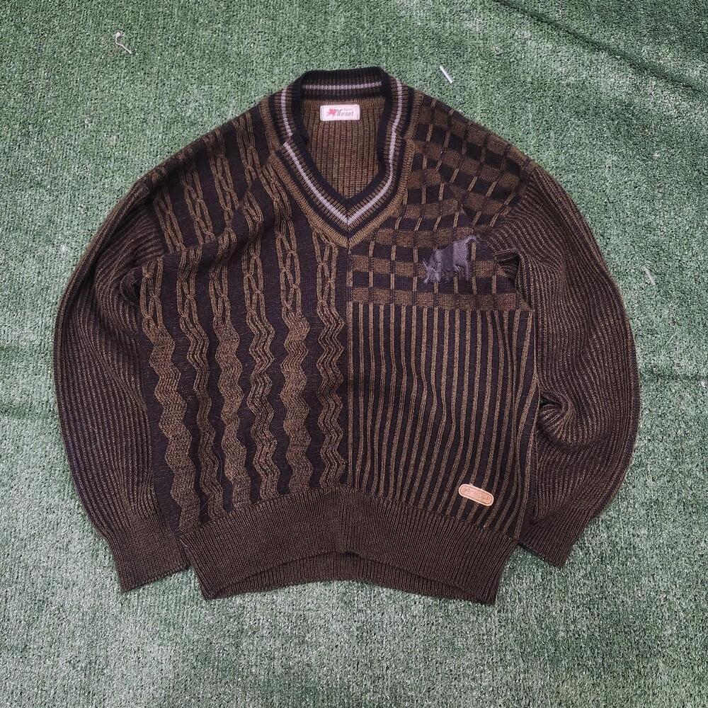 Late 80s - Late 90s GREEN 3D Knit Cardigan/Sweater